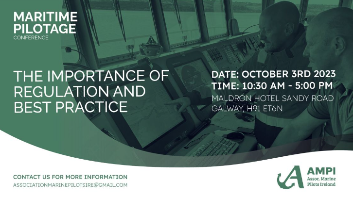 AMPI Assoc Marine Pilots Ireland Maritime Pilotage Conference 03-10-23 event flyer