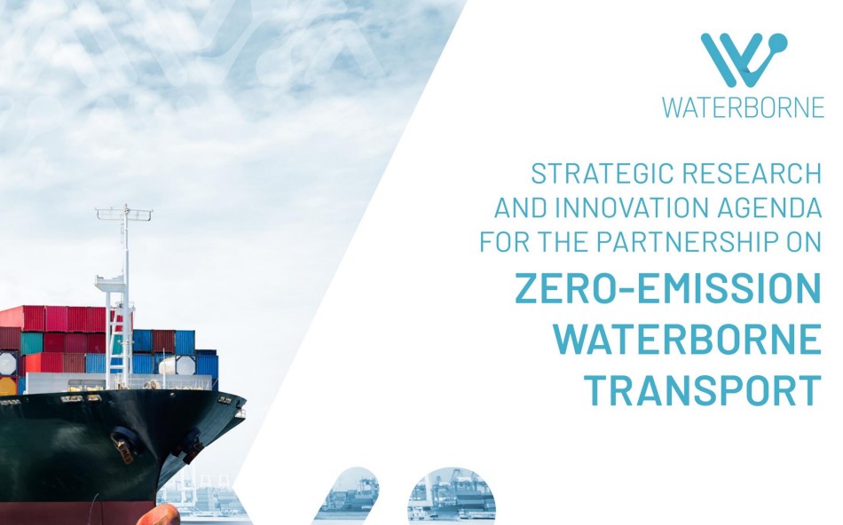 The front informational and logo page for the Strategic Research and Innovation Agenda Zero-Emission Waterborne Transport
