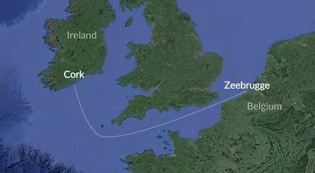 Cork Zeebrugge Route Map