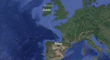 Dublin - Bilbao, Spain Route Map