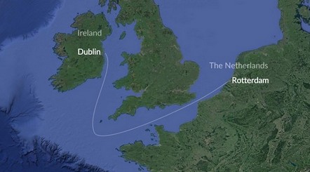 Dublin Rotterdam Route Map