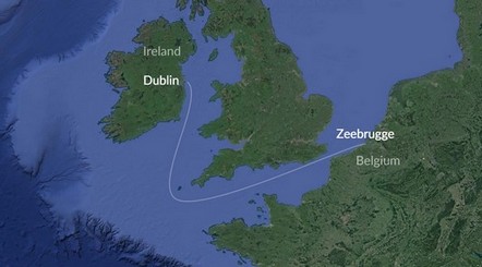 Dublin Zeebrugge Route Map