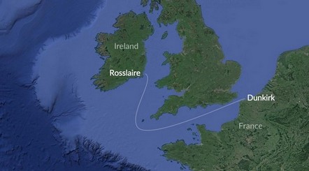 Rosslaire, Dunkirk, Wales Route Map