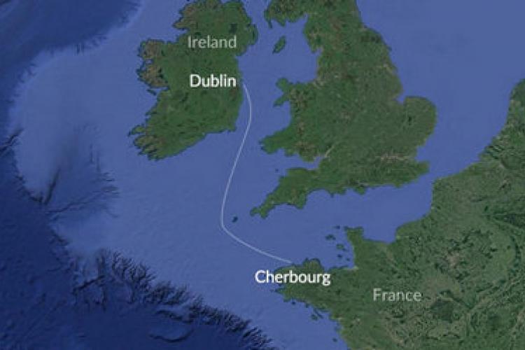 Dublin Cherbourg Route Map