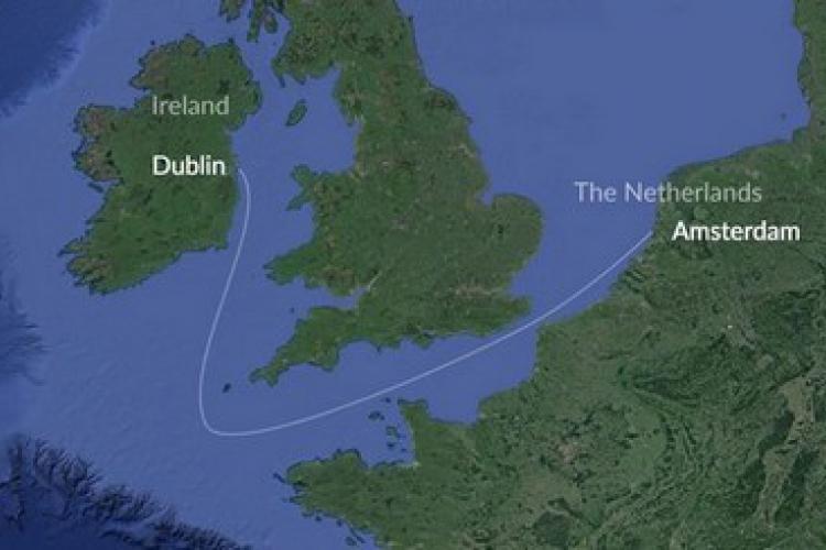 Dublin Amsterdam Route Map