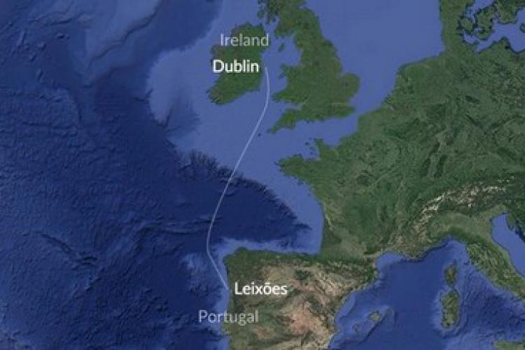 Dublin Leixões Route Map