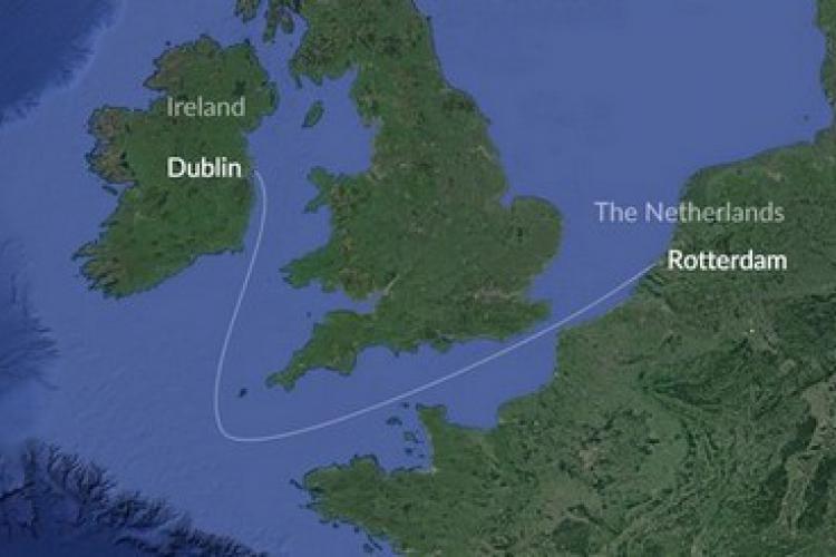 Dublin Rotterdam Route Map