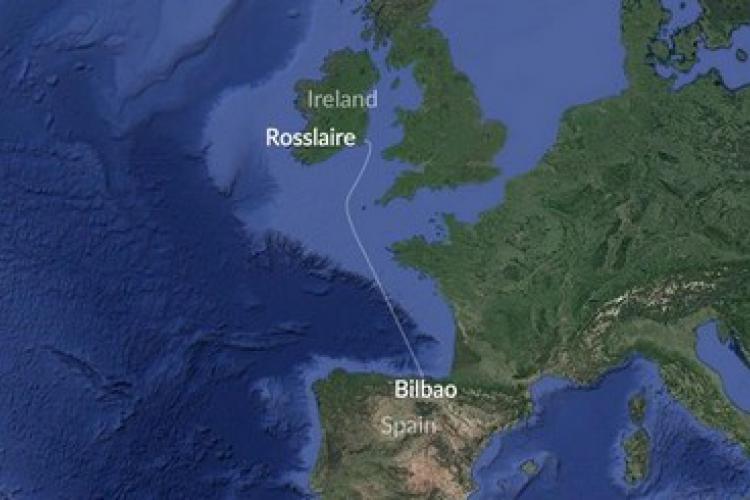 Rosslaire Bilbao Route Map