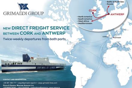 News - Grimaldi launches Antwerp-Cork direct freight line