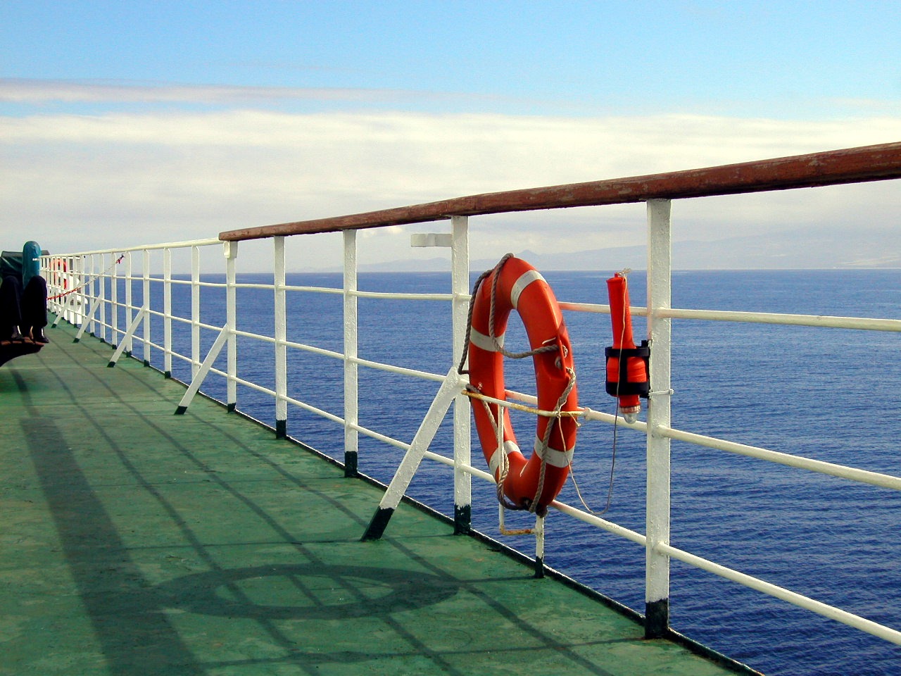 Ship's balcony view.
